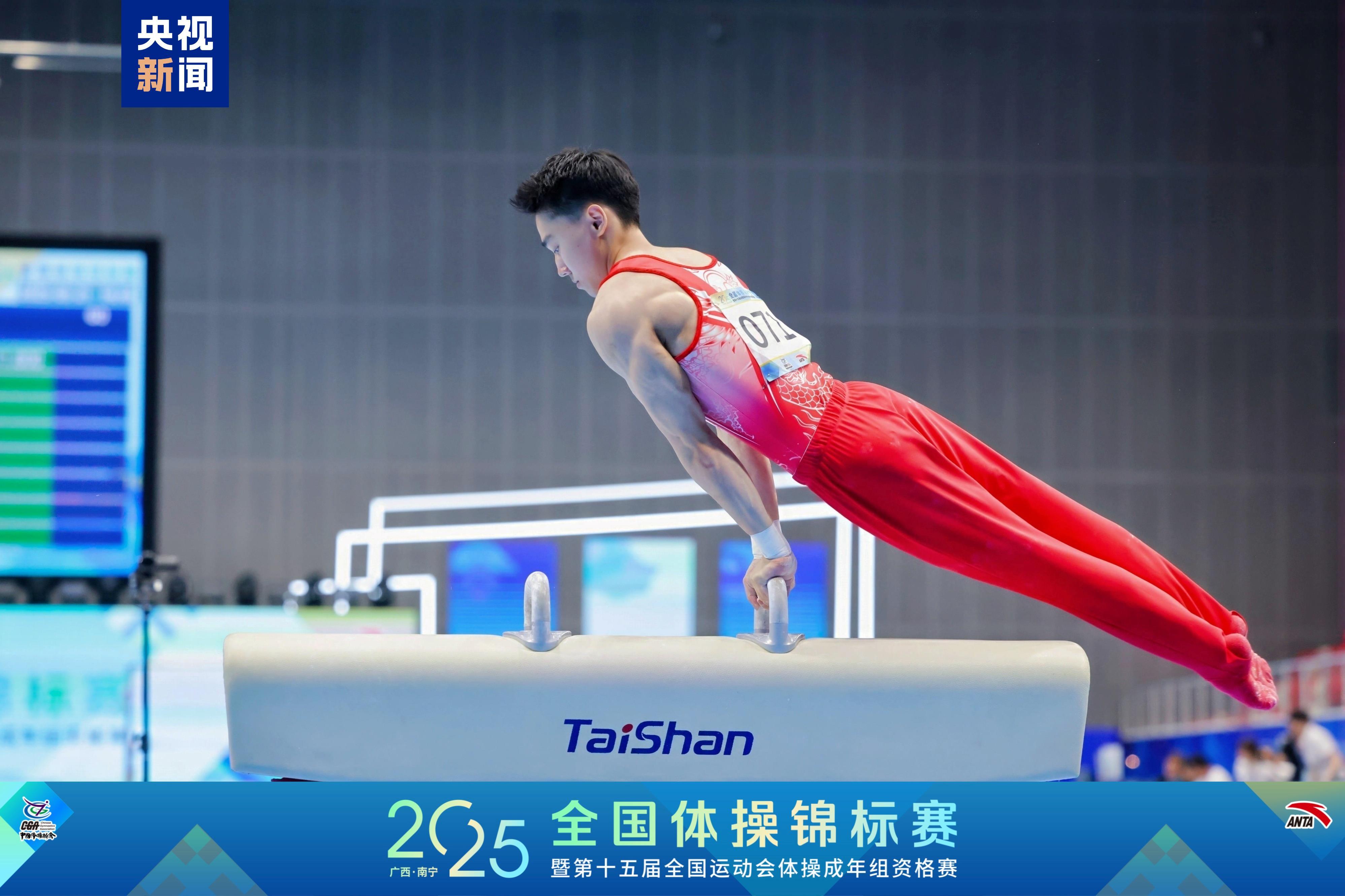 体操项目选手稳健动作，获观众好评